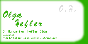 olga hefler business card